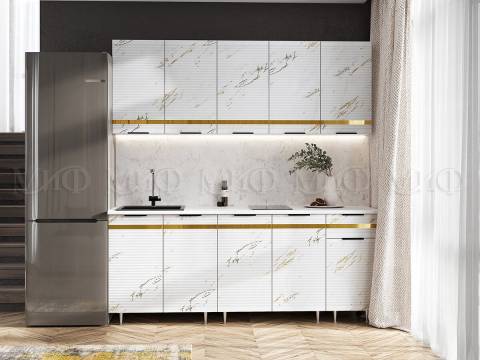 Кухня Милена 2,0 м Мрамор золото