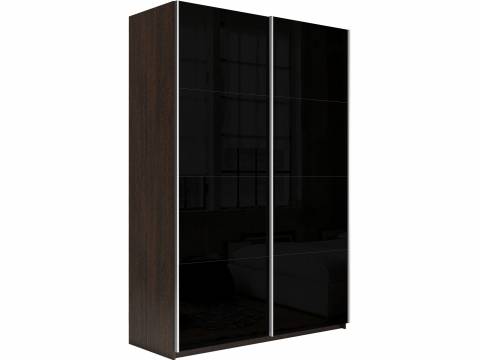Шкаф-купе Прайм 2-х дверный 1200 Стекло Черное Венге