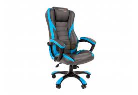 Офисное кресло Chairman game 22 Россия экопремиум серый/голубой