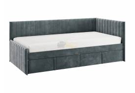 Кровать-тахта с ящиками Твикс цвет велюра графит