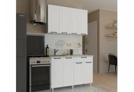 Кухня Ривьера 1200 МДФ Карбон Фарфор без столешницы