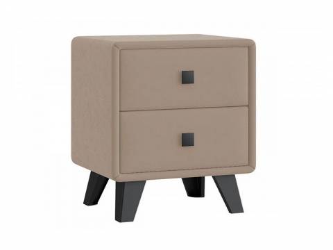 Тумба Николь 2 ящика микровелюр бежевый