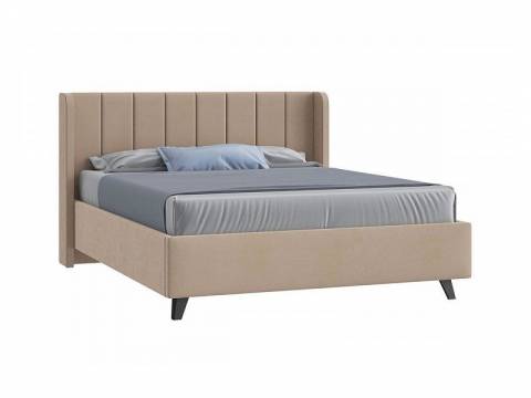 Кровать Виола с ПМ 1400х2000 мм микровелюр бежевый