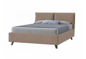 Кровать Сандра с ПМ 1800х2000 мм микровелюр капучино