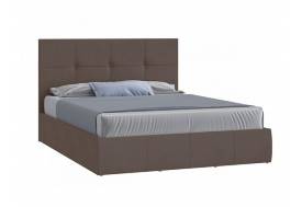 Кровать Твист с ПМ 1400х2000 мм микровелюр шоколад