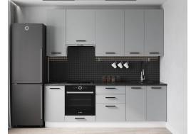 Кухонный гарнитур Смоки 2400 (верх 950 мм) МДФ