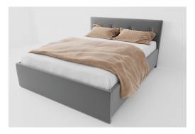 Кровать Дора с подъемным механизмом 160 Серый велюр