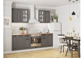 Кухонный гарнитур Африканское Лапачо графит 2400 мм