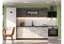 Кухонный гарнитур КГ 9 Цемент тёмный/Цемент светлый