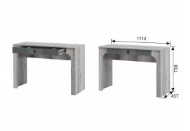 Стол туалетный Ольга 3 дуб делано