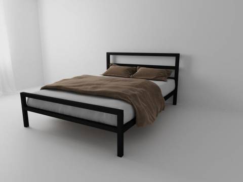 Кровать металлическая Комфорт 900 черная