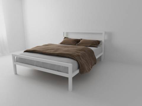 Кровать металлическая Комфорт 1200 белая