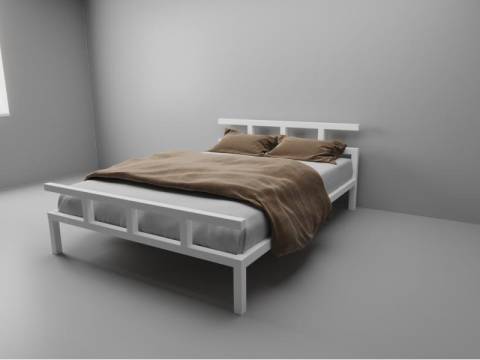 Кровать металлическая Лофт 1400 белая