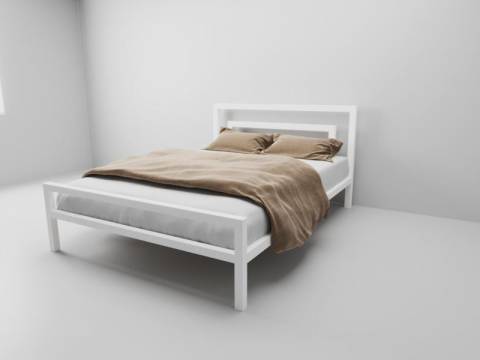 Кровать металлическая Куба 1600 белая