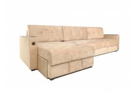 Диван угловой Тургояк c USB розеткой Бежевый Ocean 130