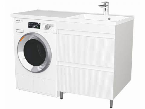 Тумба Куба Риф 57 напольная 2 ящика раковина под Marshall 120 правая