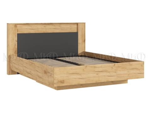 Кровать парящая 1600 Остин (ортопед дерево) Графит/Дуб Крафт