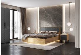 Спальня Флэш Браш Графит, Дуб Крафт