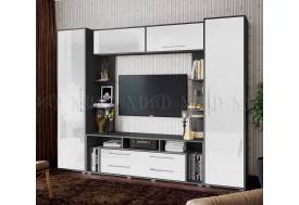 Гостиная Гармония Белый Глянец, графит