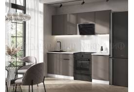 Кухня Николь 2100 мм Холст вулканический