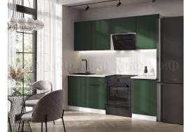 Кухня Николь 2100 мм Холст темно-зеленый