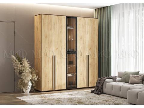 Шкаф с витриной Норд Дуб Крафт