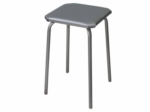 Табурет квадратный ДХ-9 обивка серебро