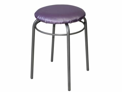 Табурет круглый с кольцом ДХ-11 обивка сиреневый