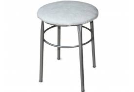 Табурет круглый ДХ-10 обивка белый