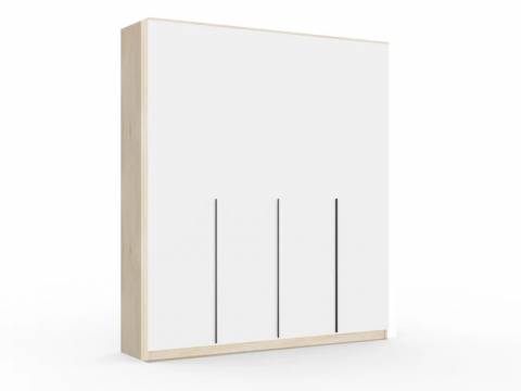 Шкаф Монблан New распашной 2000 4-х дверный Дуб сонома-Белый Шагрень