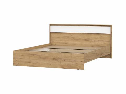 Кровать двойная 1600 Некст 1 Дуб Золотой/Белый