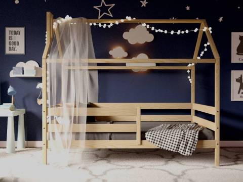 Кроватка-Домик без покраски 80х160 см