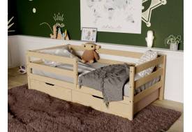 Кровать-софа детская с бортиками без покраски 80х190 см с ящиками