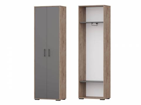 Шкаф для одежды Домино 2-3430 Дуб Крафт Табачный, Графит
