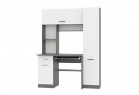 Стол рабочий Альфа 6-0603 Графит, Белый