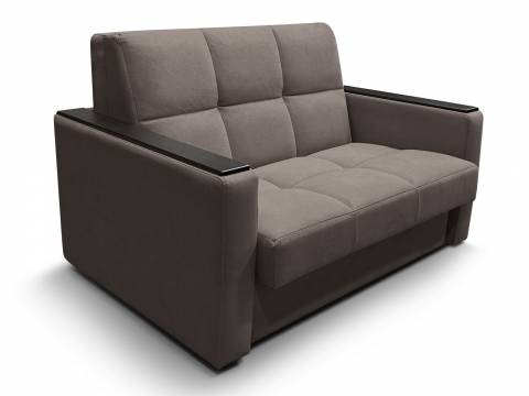 Диван Рэй 1200х2000 Клетка с прямыми подлокотниками с МДФ вивальди 8