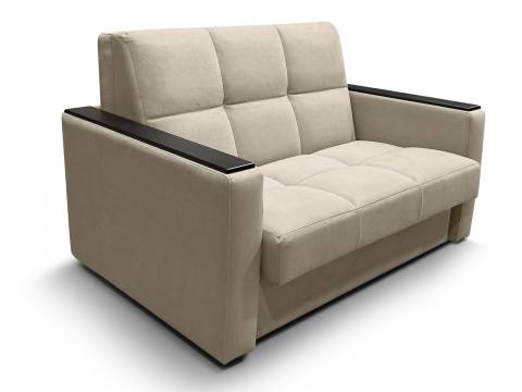 Диван Рэй 1200х2000 Клетка с прямыми подлокотниками с МДФ вивальди 3