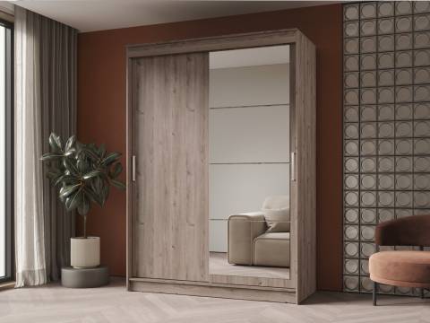 Шкаф-купе Гранд-1 1600 Дуб Горный-двери Зеркало-ЛДСП