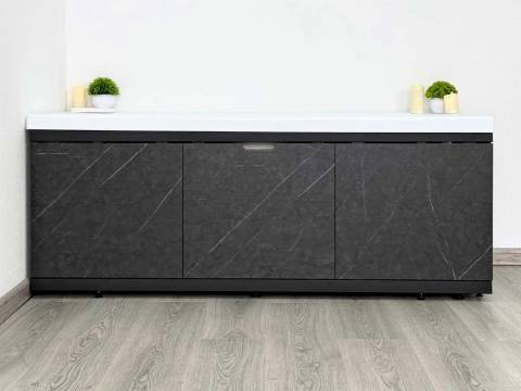 Экран под ванну МДФ Rita Black 1700 мм черный мрамор