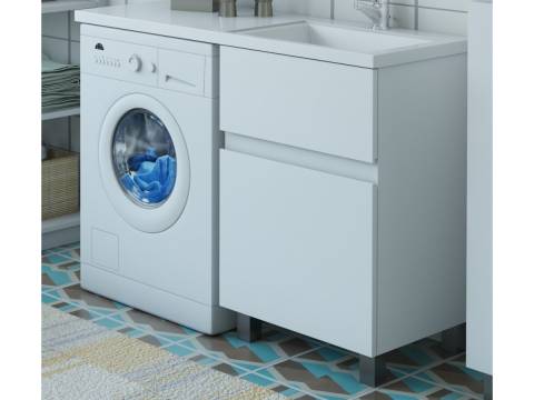 Тумба с раковиной Dallas Luxe 1400 напольная 2 ящика правая