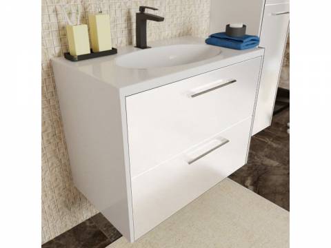 Тумба с раковиной Vegas 800 навесная 2 ящика