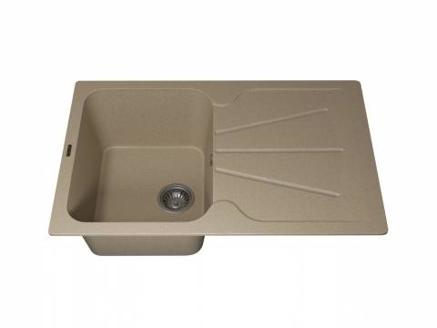 Кухонная мойка Uperwood Quartz UPD-04-02 бежевая матовая