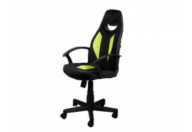 Кресло Дюна кожзаменитель оксфорд черный/оксфорд салатовый