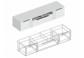 Тумба ТВ 2000 Вита белый лофт