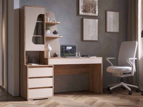 Стол Пифагор Дуб вотан / Кашемир