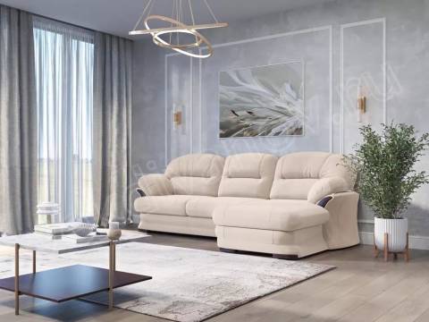 Угловой диван малый Квин 6 без механизма Ultra Sand