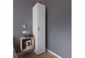 Шкаф со штангой и полками арт. 555 дуб сонома/белый