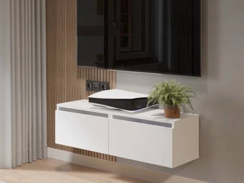 Тумба ТВ подвесная универсальная арт. 169 белый