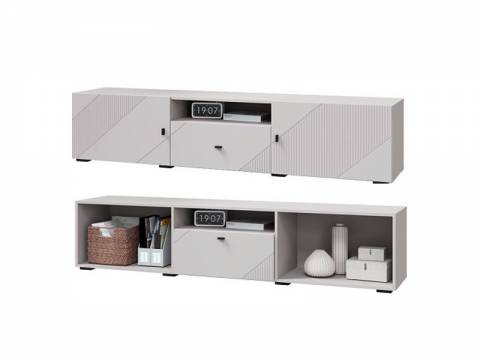 Тумба под ТВ с 2-мя дверками и ящиком Кашемир