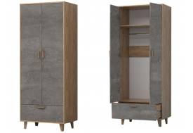 Шкаф Эго ШК-1 камень темный на ножках